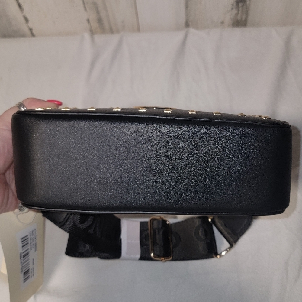 NWT Valentino Orlandi Black And Gold Studded Women's Bag - Picture 8 of 9